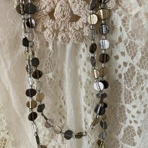 Multi Mixed Metals Long Necklace by Chico’s